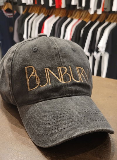 Gorra negro gastado gabardina Bumbury