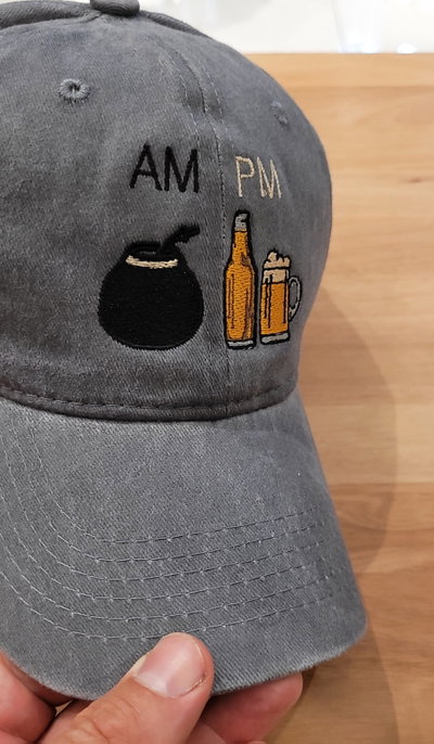 Gorra gabardina gris gastado AM PM Mate Cerveza