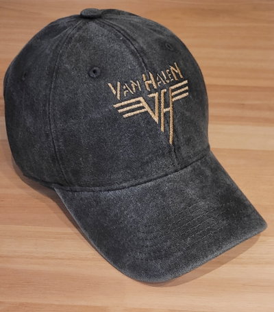 Gorra negro gastado gabardina Van Halen