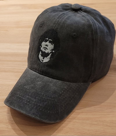 Gorra negro gastado gabardina Del mas grande