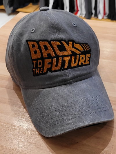 Gorra gabardina gris gastado Volver al Futuro