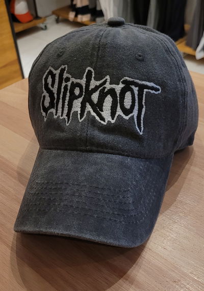 Gorra negro gastado gabardina SlipKnot