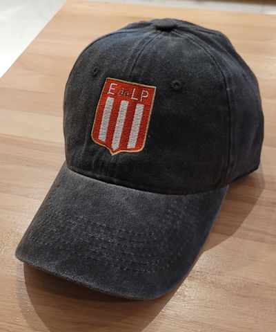 Gorra negro gastado gabardina Estudiantes de La Plata
