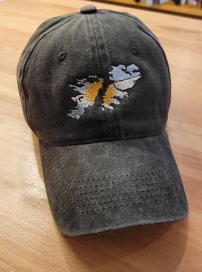 Gorra gabardina negro gastado islas malvinas argentinas chicas 1982