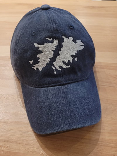 Gorra gabardina azul gastado islas malvinas argentinas  blanco