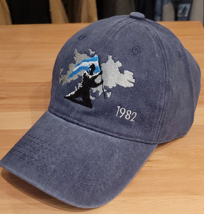 Gorra gabardina azul gastado islas malvinas argentinas  soldado