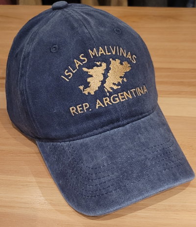Gorra gabardina azul gastado islas malvinas argentinas  1982