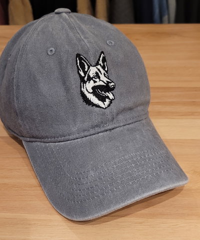 Gorra gabardina gris gastado Perro Manto Negro