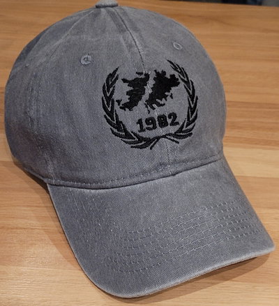 Gorra gabardina gris gastado malvinas laurel