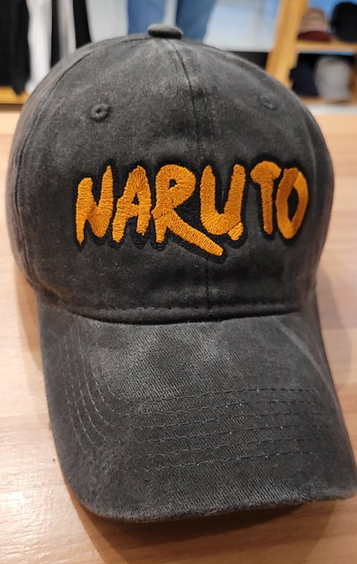 Gorra gabardina negro gastado Naruto