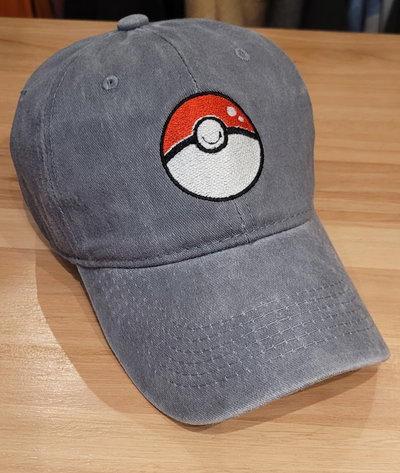 Gorra gabardina gris gastado Pokemon pelota