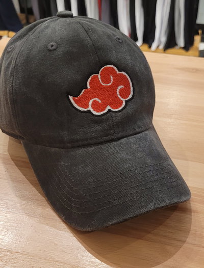 Gorra gabardina Negro gastado Naruto Nube