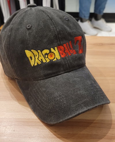 Gorra gabardina negro gastado Dragon Ball Z