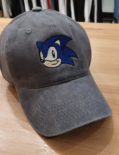 Gorra gabardina gris gastado Sonic