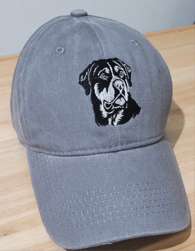 Gorra gabardina gris gastado Perro Rottweiler