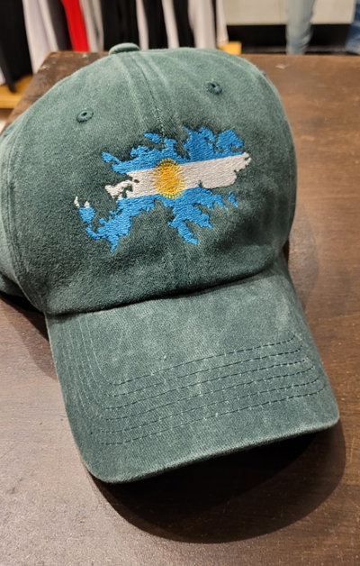 Gorra gabardina malvinas Argntinas verde gastado