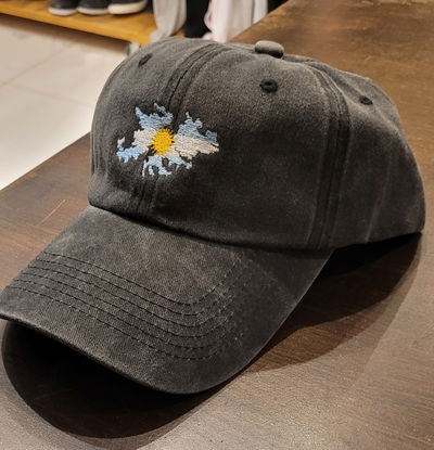 Gorra gabardina negro gastado islas malvinas argentinas chicas