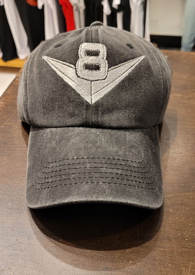 Gorra gabardina V8 negro gastado