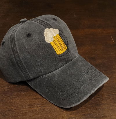 Gorra gabardina negro gastado Cerveza