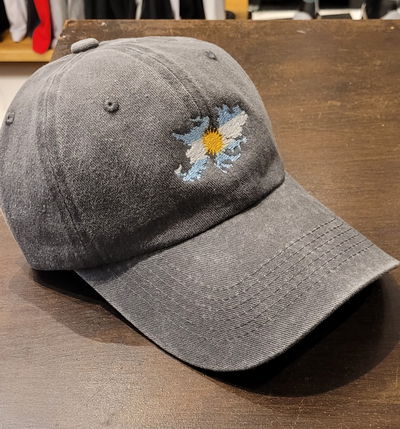 Gorra gabardina gris gastado islas malvinas argentinas chicas