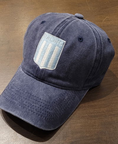 Gorra gabardina Azul gastado bordada Racing