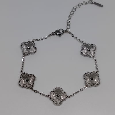 Pulsera Treboles Plateado