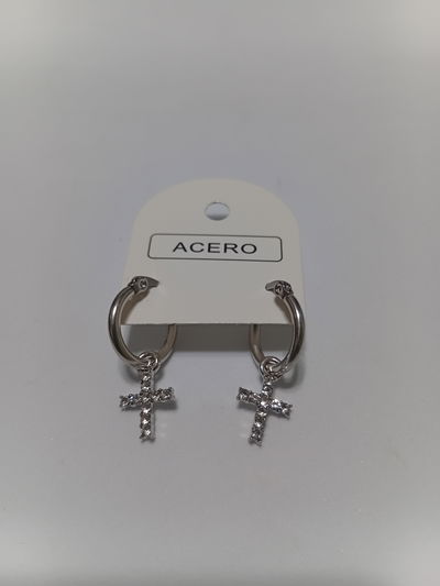 Aritos Cruz Con Strass