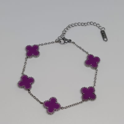 Pulsera Treboles Violeta