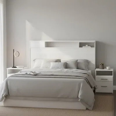 RESPALDO PLATINUM CON GAVETAS 2 1/2 PLAZA BLANCO 0095503