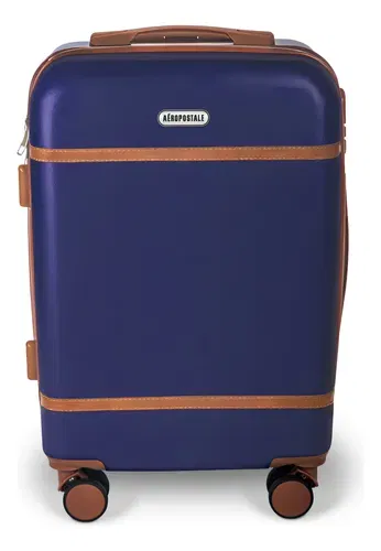 VALIJA CARRY ON 20" AEROPOSTALE AZUL CON MARRÓN