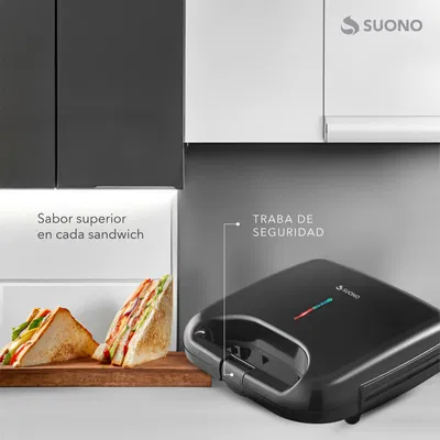 SANDWICHERA SUONO HOG0161NEG ANTIADHERENTE