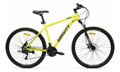 BICICLETA MTB GRAVITY DANK AG TALLE M/L AMARILLO Y GRIS