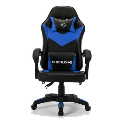 SILLA GAMER RECLINABLE SHENLONG SH-GC135 NEGRA Y AZUL