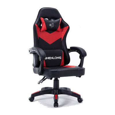 SILLA GAMER RECLINABLE SHENLONG SH-GC135 NEGRA Y ROJA