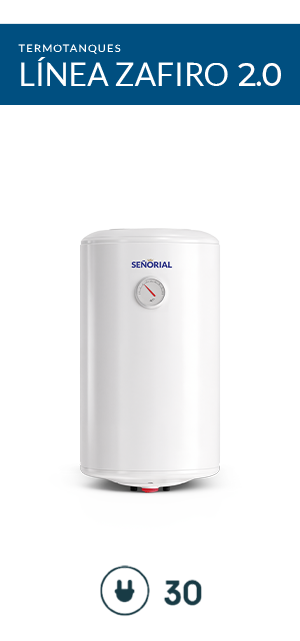 TERMOTANQUE SEÑORIAL ZAFIRO 2.0 ELÉCTRICO TESZ2.0-30  30LTS