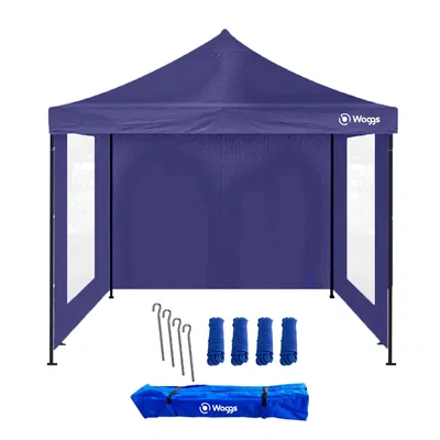 GAZEBO WAGGS AZUL GZBO04 3 X 3 MTS CON PAREDES