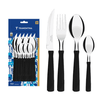 SET CUBIERTOS TRAMONTINA X 24 NEW KOLOR AFA