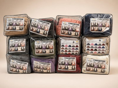 SET ACOLCHADO GOLDSUN CORDERITO LISOS/ESTAMPADOS 7 PZAS QUEEN