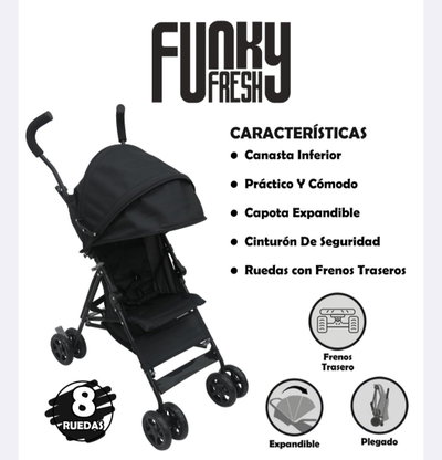 COCHE PARAGUITA NEGRO ABMK102