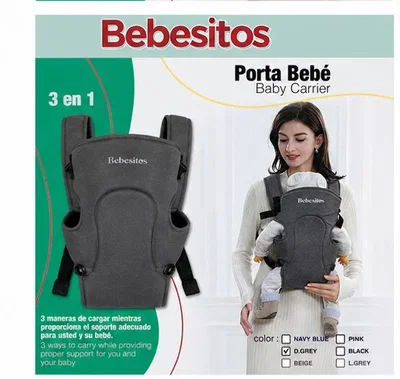 MOCHILA CARGADOR CANGURO GRIS ABXM-4FGREY