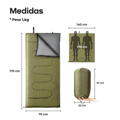 BOLSA DE DORMIR TÉRMICA WAGGS VERDE BOLD03