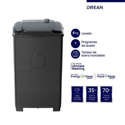 LAVARROPAS DREAN SEMIAUTOMÁTICO 8KG LTDR87SG