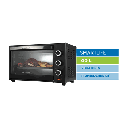 HORNO ELÉCTRICO SMARTLIFE SL-GO0040PN 40 LTS