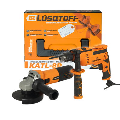 KIT LUSQTOFF AMOLADORA 115 MM. + TALADRO 13 MM KATL-8R