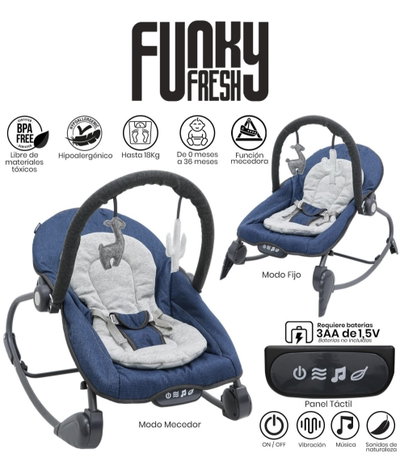 SILLA BEBE MECEDORA AZUL ROC-87