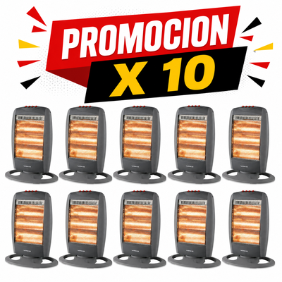 PROMOCIÓN X 10 ESTUFA HALÓGENA WINCO 3 VELAS W173