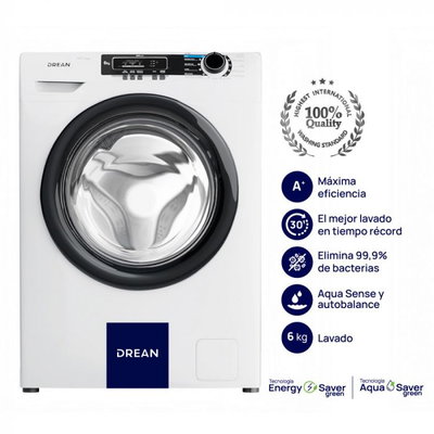 LAVARROPAS DREAN 6KG 800RPM BLANCO INVERTER LCFDR0608LB