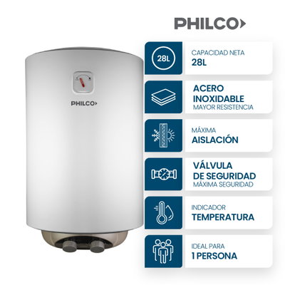 TERMOTANQUE ELÉCTRICO PHILCO 30 LTS 1500W PHT030B2
