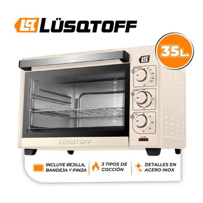 HORNO ELÉCTRICO LUSQTOFF 35 LTS 1500 W CREAM