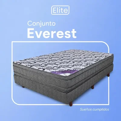 CONJUNTO SOMMIER EVEREST 2 1/2 PALZA 140 X 190